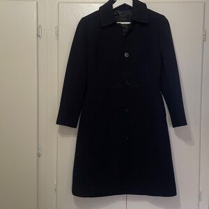 J. Crew Wool Double Cloth Classic Lady Day Coat. Size 00 Petite. Navy